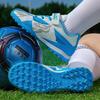 Children's Football Shoes Velcro Boys and Girls Tf Broken Nails Artificial Turf Non-slip Teen Student Training Shoes