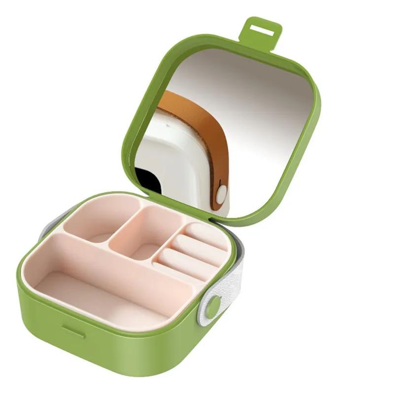 Простая и изысканная коробка для хранения ювелирных изделий, портативная и многофункциональная, с разделителями, для организации ювелирных изделий, помады, украшений, YLE25