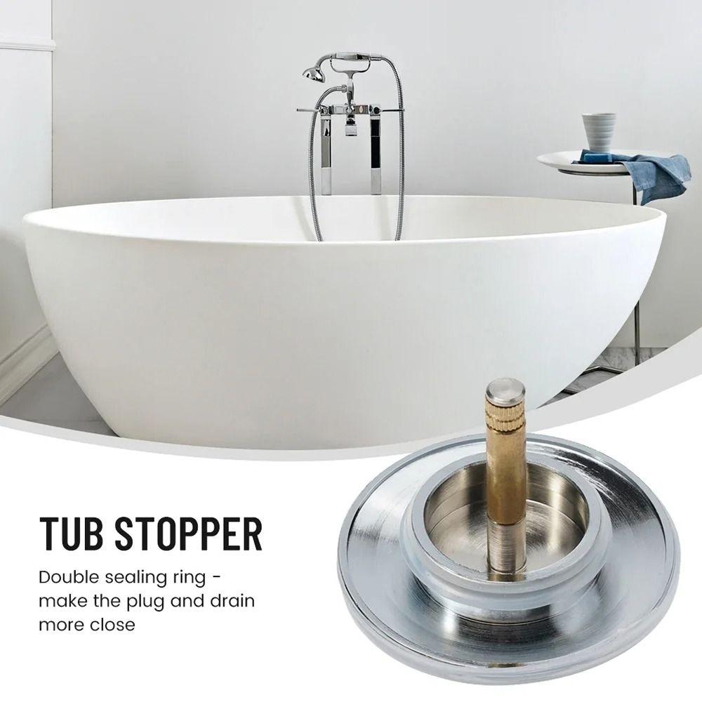 1Pcs Brass Bath Stopper Pop Up Waste Stopper Bathroom Tub Drain Filter Durable Bathtub Plug