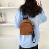 Fashion Women Mini Backpack Solid Color Corduroy Small Backpacks Simple Casual Student Bookbags Traveling Backpacks