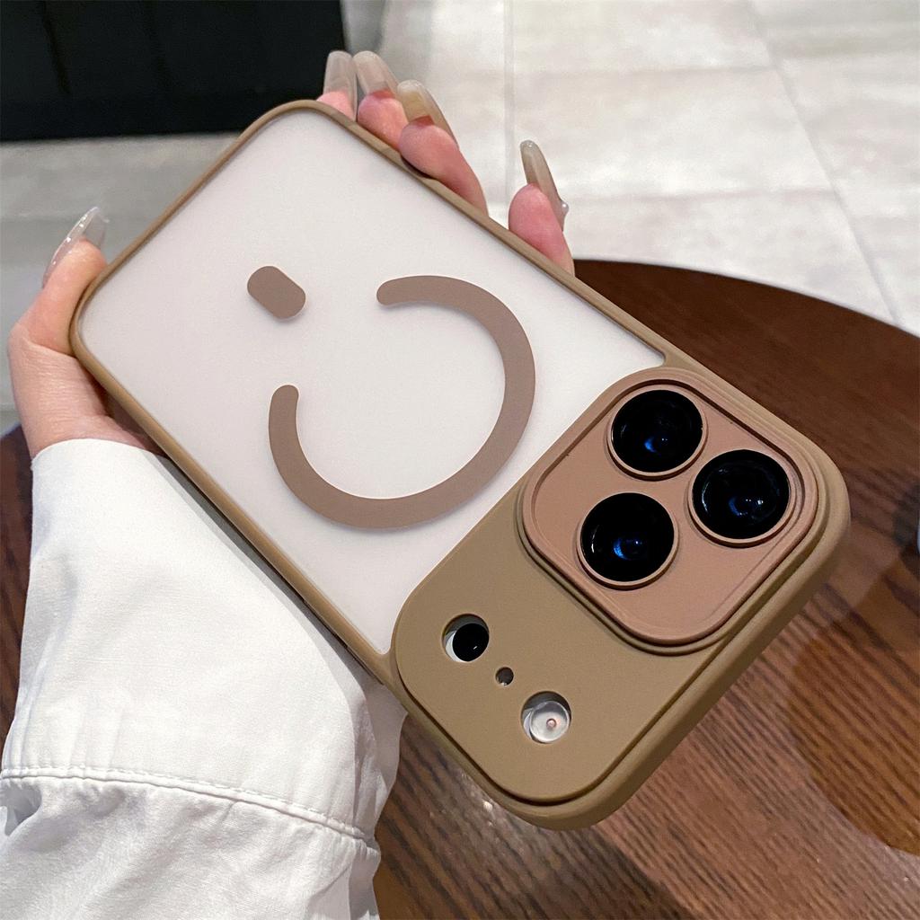 Защита камеры Для iPhone 17Air 17Pro 17 Полупрозрачный жесткий Магнитный чехол Для iphone 16 15 14 13 12 Pro Max Противоударный чехол