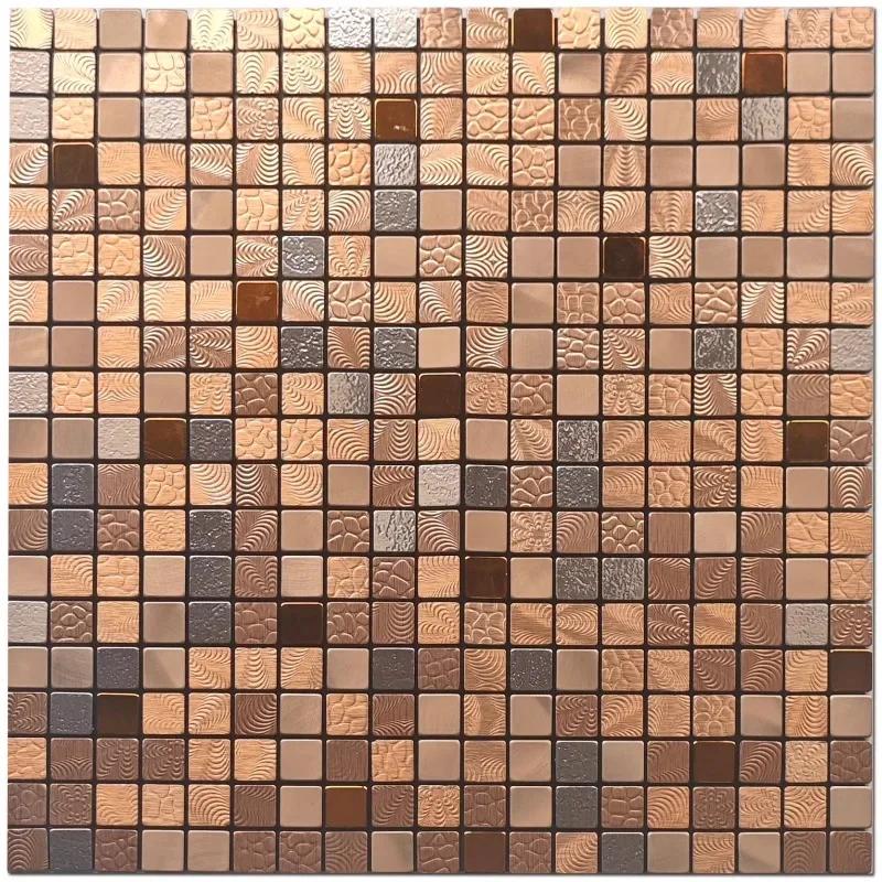 3D европейская гладкая металлическая мозаика настенная наклейка самоклеящаяся плитка кухня ванная комната бар гостиная ТВ фон настенный декор палка