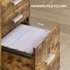 3 Drawer Filing Cabinet With Lock Rolling File Cabinet With Edged Top For Letter A4 Size Hanging File Folders