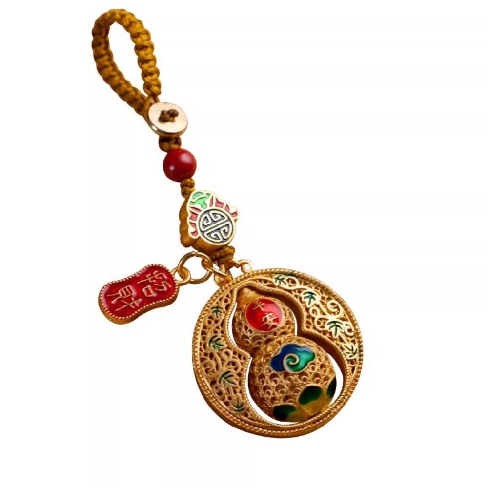 Enamel Lucky Keychain Gourd Key Chain Strap Personality Koi Carp Car Keys Charms  Decoration