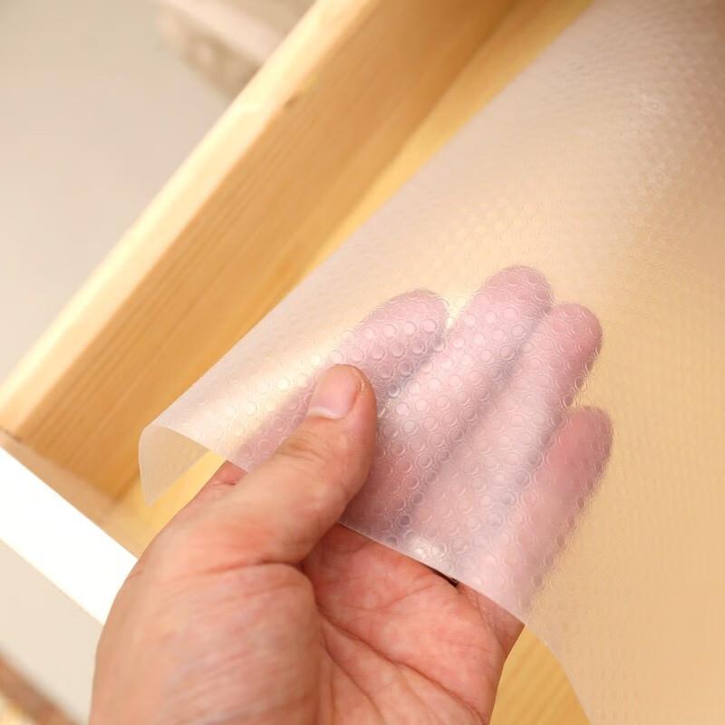 Qinghua PEVA Kitchen Oil-Proof Sticker Drawer Liner, Waterproof Moisture-Proof Shoe Cabinet Dust-Proof Mat, Transparent 60*300cm