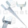 4X Adjustable Post Base, Hammered, Anchor 0-160X700