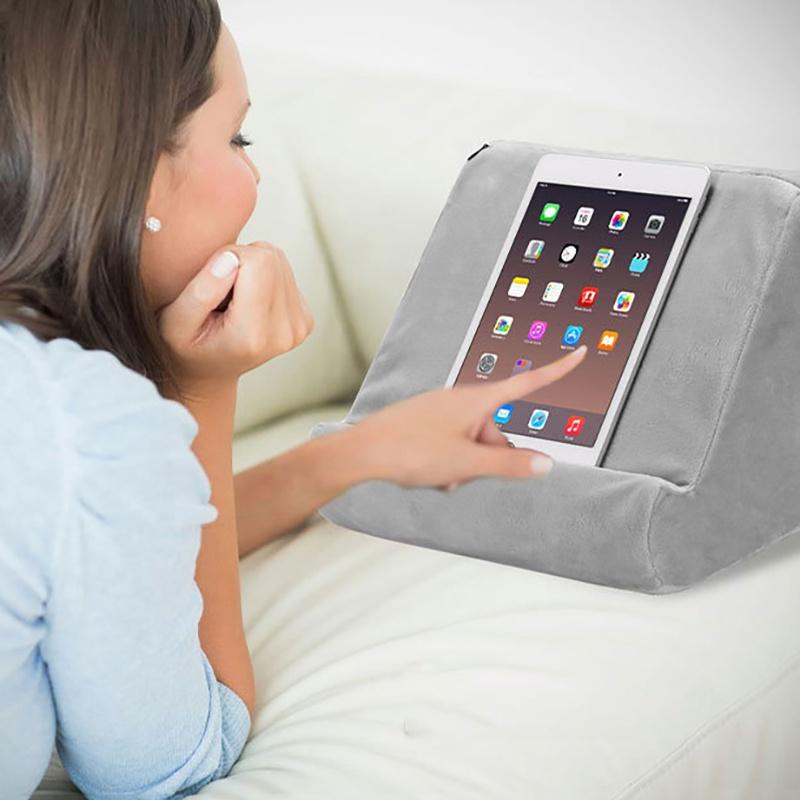 1pc Practical Tablet Stand Pillow Holder Book Reader Reading Cushion For iPad Phone