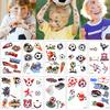 10pcs Kids Soccer Party Luminous Tattoo Sticker Boys Football Birthday Party Favors Supplies Gift for Guest Temporary Tattoo