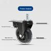 Shengbei 2.5-inch Black Transparent Stem Caster Wheels (2-Pack)