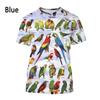 Fashion 3D Printed Insect Bird T-shirt Short Sleeve Men's Summer Casual Tees Tops Personality Oversized Men Tshirt