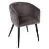 Atmosphera "Marlo" Velvet Decorative Armchair - Dark Grey