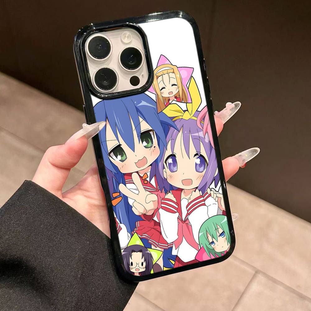 K-Konata Izumi Счастливая S-Звезда Для IPhone 11 12 13 14 15 16 17 Pro Max Plus Ударопрочные Задние Чехлы для Телефона из ТПУ+ПК
