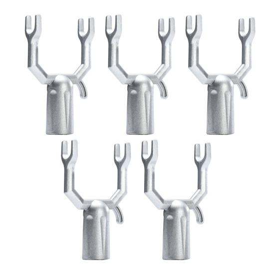 5 шт. Крюк для одежды, шест, вилка, сверхпрочный, из алюминиевого сплава, универсальный, вешалка для одежды, захват, крюк, головка, сменные аксессуары