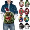 Festive Men Women Christmas 3d Graphic Printed Hoodie Sweatshirt Jumper Tops