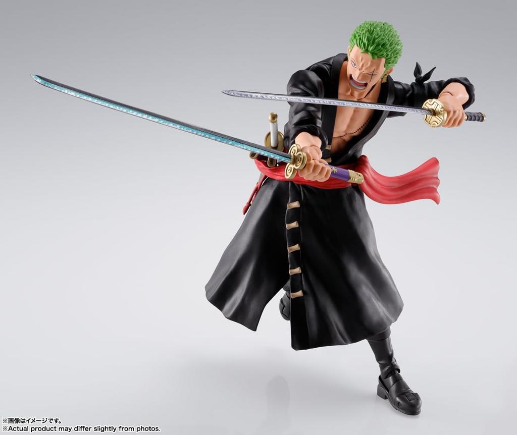 TAMASHII NATIONS ONE PIECE Roronoa Zoro Onigashima Invasion 150mm ABS PVC Painted Movable Figure S.H.Figuarts - - Approx. &