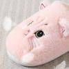 Women's Plush Cat Slippers - Winter Warm Non-Slip Indoor House Shoes with Cute Cartoon Kitty Design, Soft EVA Sole  Cute Slippers