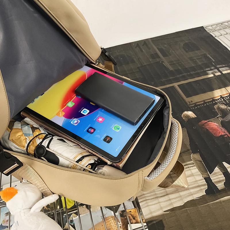 Женский рюкзак большой емкости для мальчиков и девочек, контрастный по цвету рюкзак для школьников