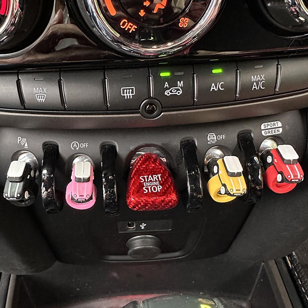 Автомобильный орнамент, модель автомобиля, кнопка, крышка, кнопка запуска и остановки, силиконовый воротник для BMW MINI Cooper, наклейка F56 Cooper, аксессуары