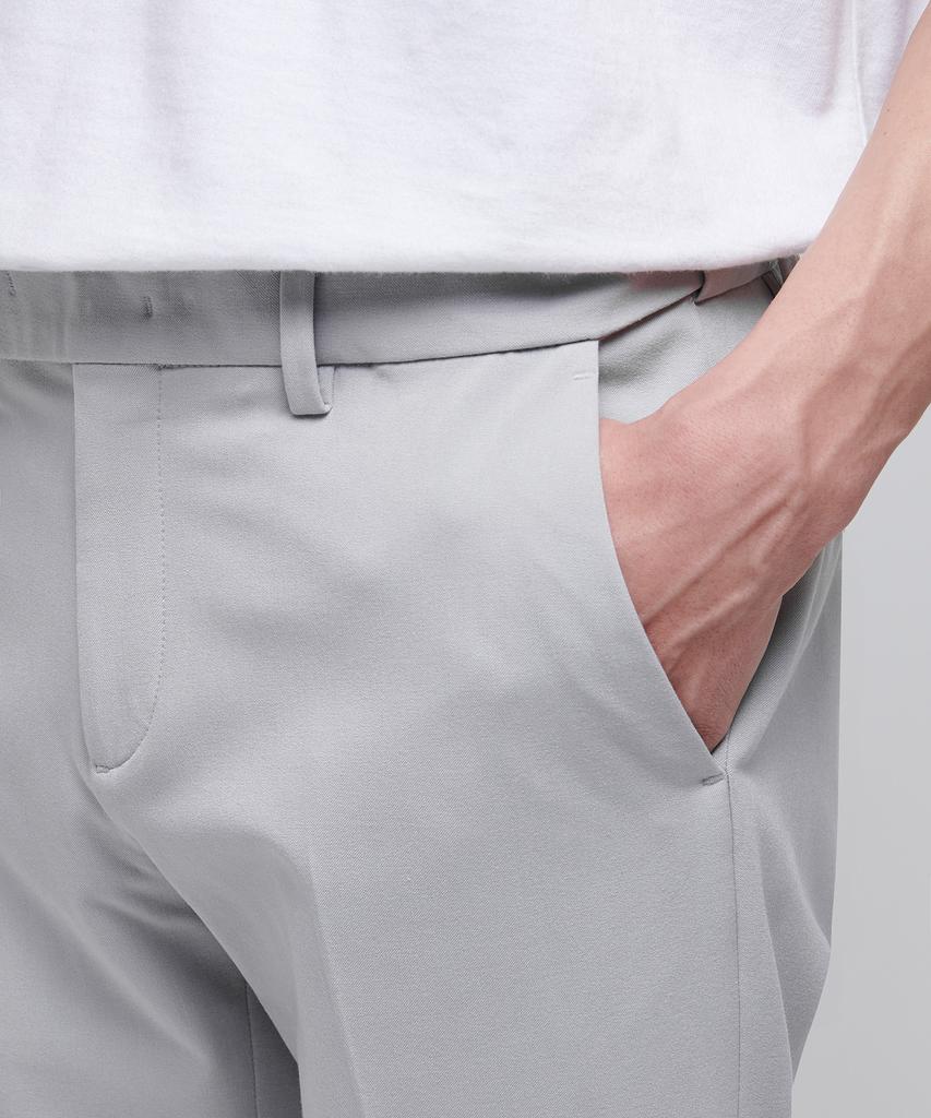 MUSINSA STANDARD Tapered Hidden Elastic Waist Length Slacks [Light Gray]