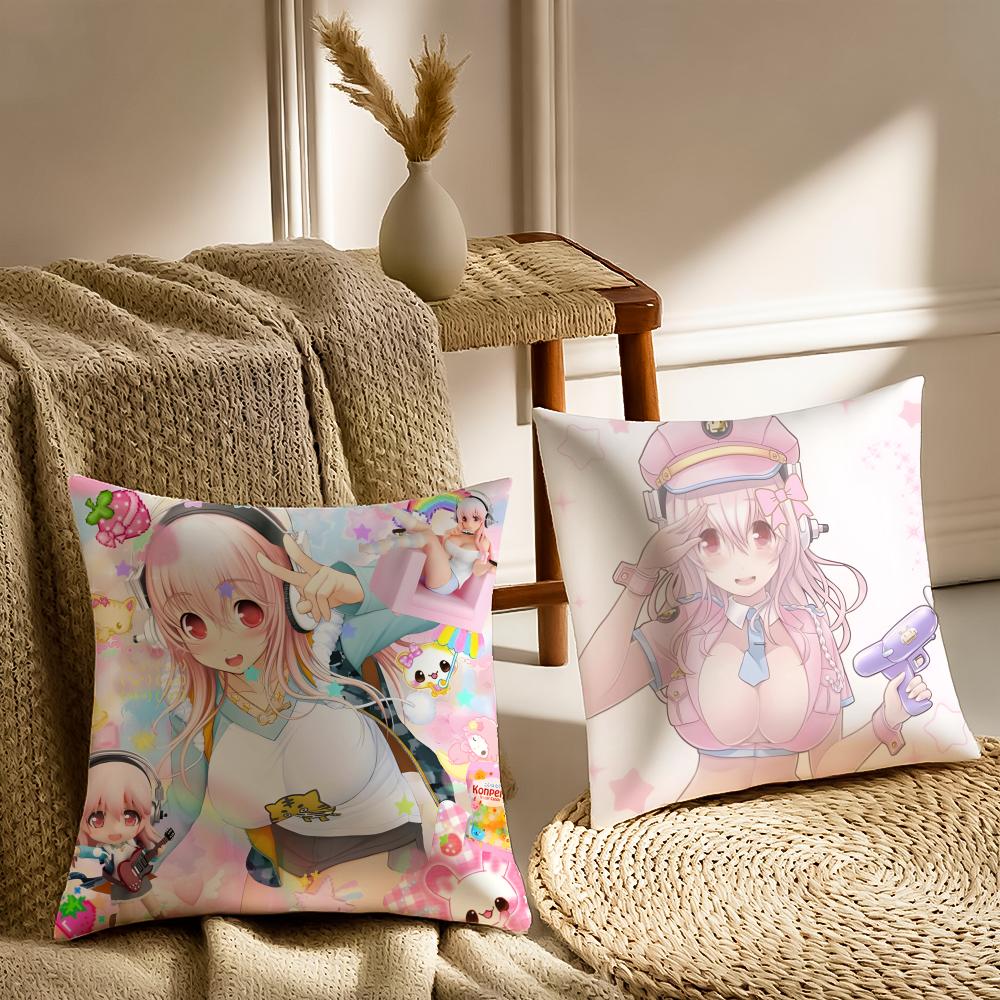 Игровой Персонаж Идол S-Super S-Sonico Наволочка Подушка Анти-Клещ Гостиная Диван Декор Подушка Комната