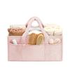 Large Capacity Baby Diaper Bag Plush Diaper Storage Basket Practical Baby Diaper Basket  Boys Girls