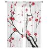 A Branch Of A Blossoming Tree Chiffon Sheer Curtains For Living Room Bedroom Decoration Window Tulle Curtains Drapes