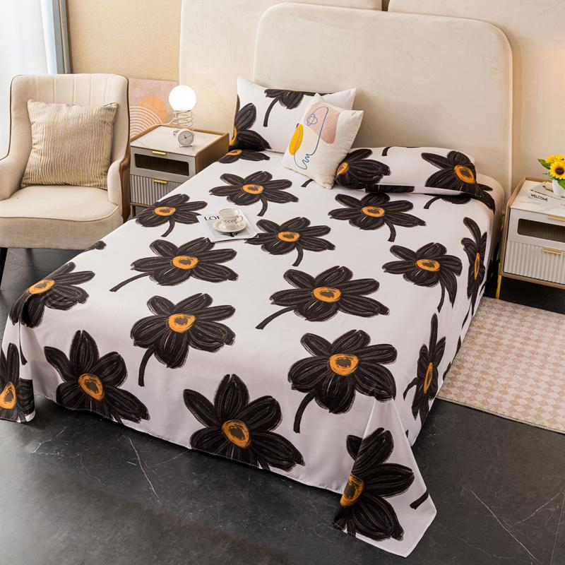 Простыни в цветочном стиле, мягкие, плоские простыни, домашнее постельное белье, односпальные/двуспальные/размера «queen-size», простыни sabanas para cama (Наволочка Нужен заказ)