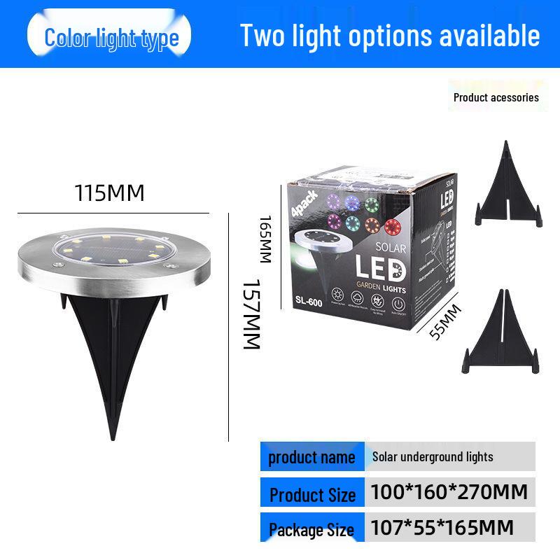 Водонепроницаемые светодиодные газонные фонари на солнечной батарее для наружного украшения - Сверхяркие