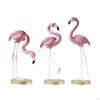 Скульптура птицы фламинго статуэтка из смолы фигурка садовая фигурка с металлической подставкой для внутреннего и наружного использования