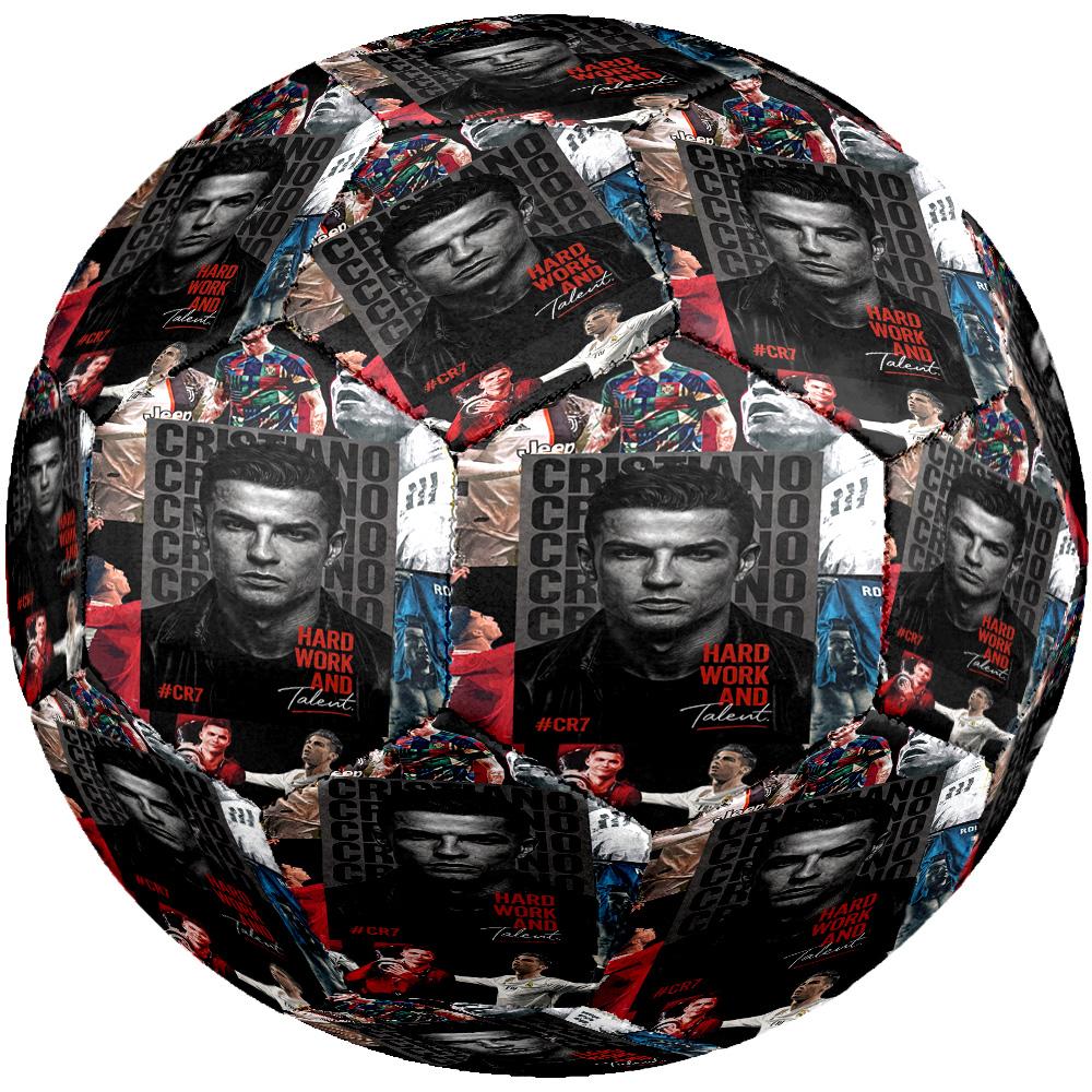 Ronaldo's Hard Work Talent Size 5 Soccer Football Machine-Stitched Indoor/Outdoor Training and Matches Surprise Collection Gift