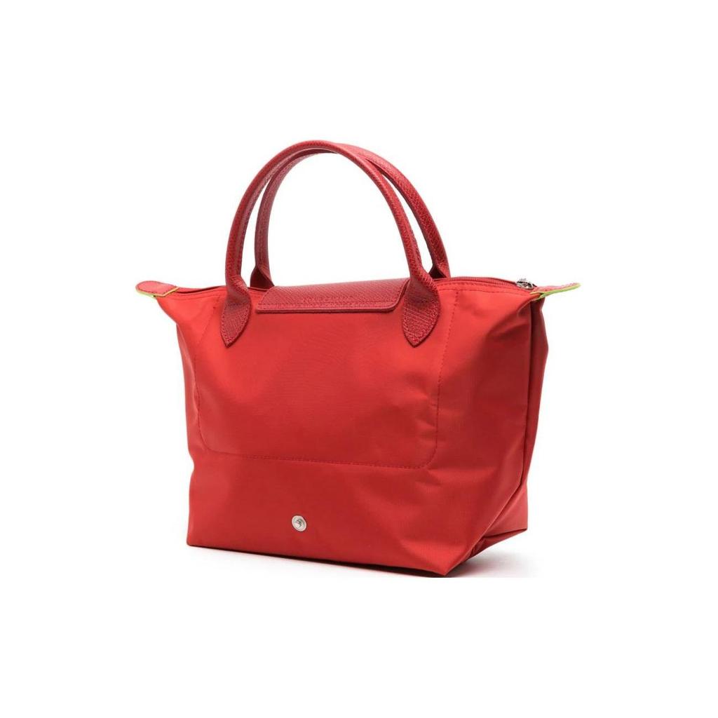 Longchamp Le Pliage Тоут-сумка на молнии с вышитым логотипом Маленькая женская сумка Томатно-красная 1621919P83