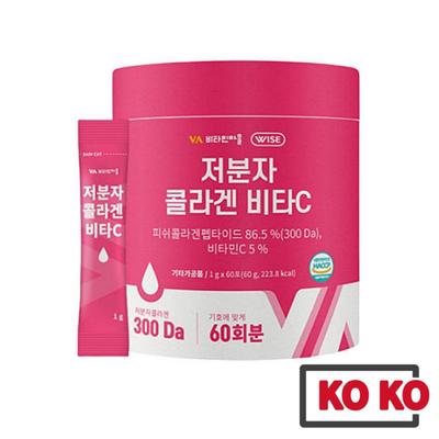 [Витаминная деревня] Низкомолекулярный рыбий коллагеновый пептид Витамин С (30,60 палочек) / 300Да
