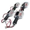 Archnote Motorcycle Turn Signals Universal Kawasaki Rear Front Turn Signal Lamp Light Plated Lens Clear Estrela 4 Pcs Transparent