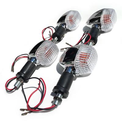 Archnote Мотоциклетные поворотники Универсальные Kawasaki Задние Передние Лампа-индикатор Поворотника Свет Покрытая линза Прозрачный Estrela 4 шт. Прозрачный