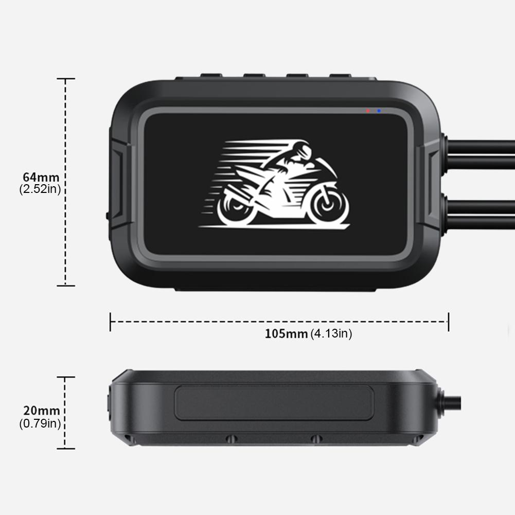 Видеорегистратор с двумя объективами, водонепроницаемый, HD 1080P, видеокамера для мотоцикла, вид спереди и сзади, угол обзора 150 градусов, WiFi, GPS, G-сенсор, экран IPS
