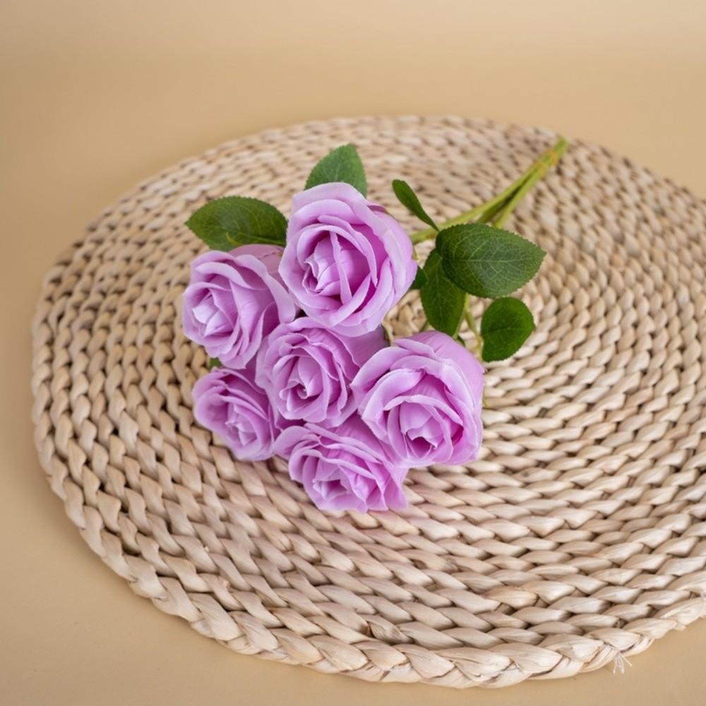 Silk Rose Simulated Rose Bouquet Small Bundle Artificial Flowers  Valentine's Day Gift