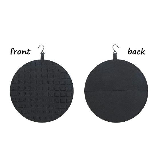 Wall Hanging Brooch Organizer with Hook Heavy Duty Felt Large Capacity Round Lapel Enamel Pin Collection Display Holder Storage Case