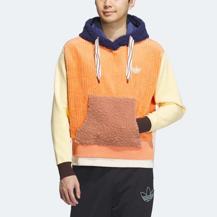 Adidas Originals Trefoil X Melting Sadness Co-Branded Rabbit Patch Contrast Collar Long Sleeve Sweatshirt Unisex Tops Light-Khaki-Brown HY7255