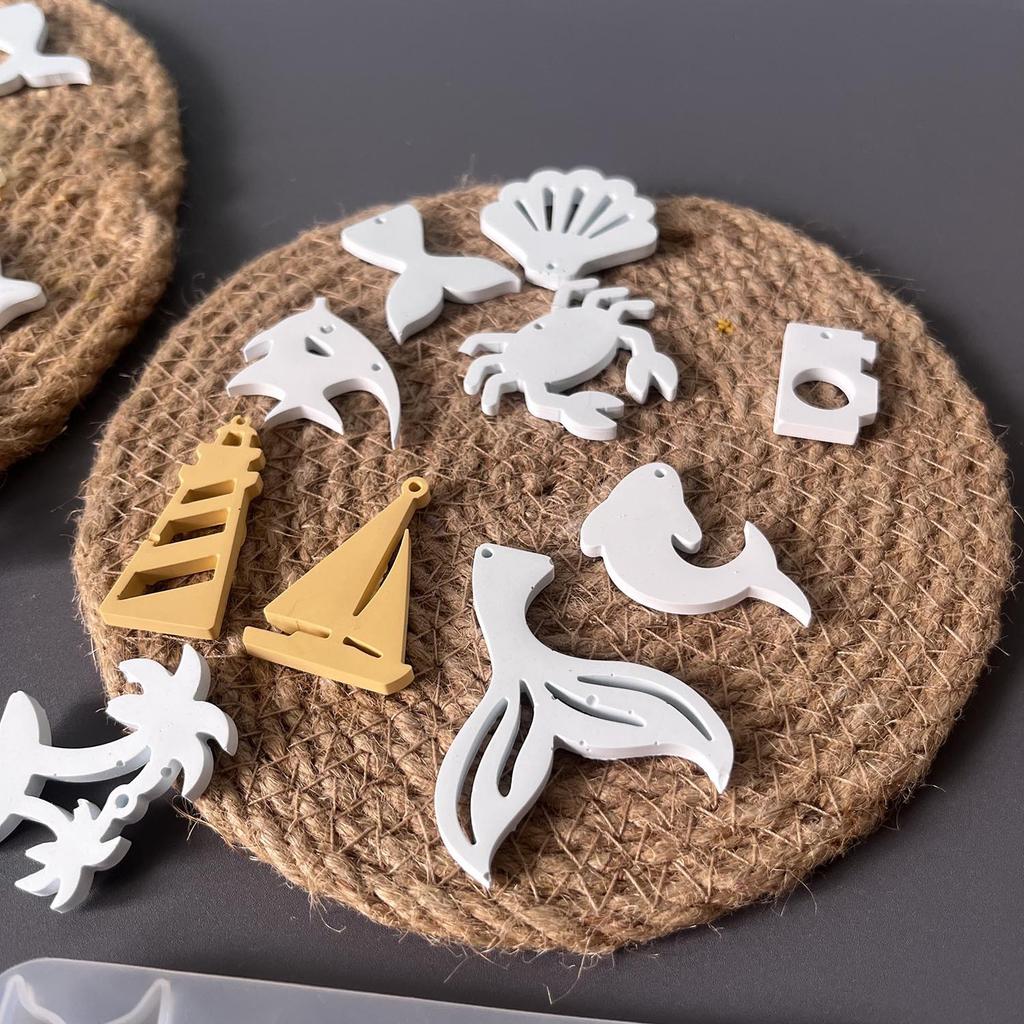 Подвеска в виде ракушки-дельфина, украшение из эпоксидной смолы, силиконовая форма в виде морского животного-дельфина, серьги, гипсовые формы