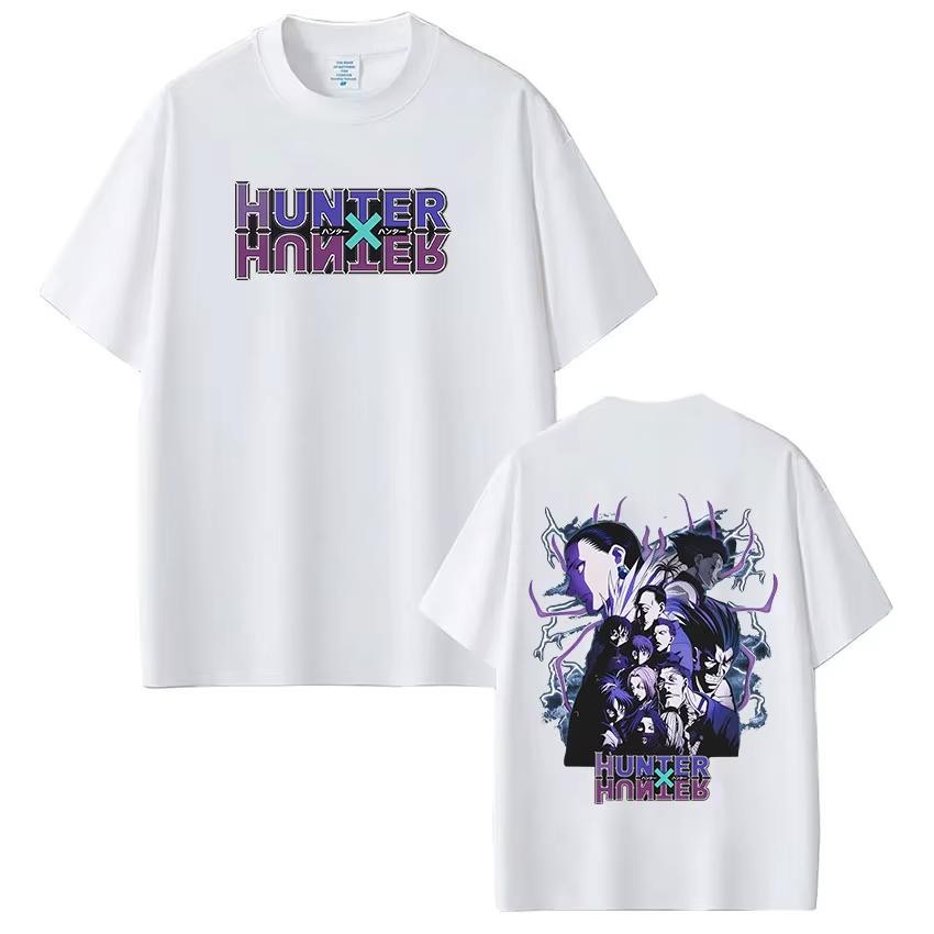 Anime Hunter x Hunter Phantom Troupe Members Comic Print Short Sleeve T-shirt, Unisex Loose Pure Cotton Casual T-Shirt