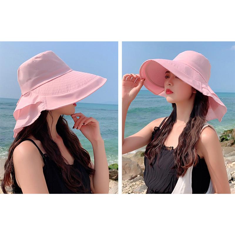 Sun Protection Hat Travel Fisherman Hat Hat Women'S Summer Neck Outdoor Cycling Sun Hat Protection