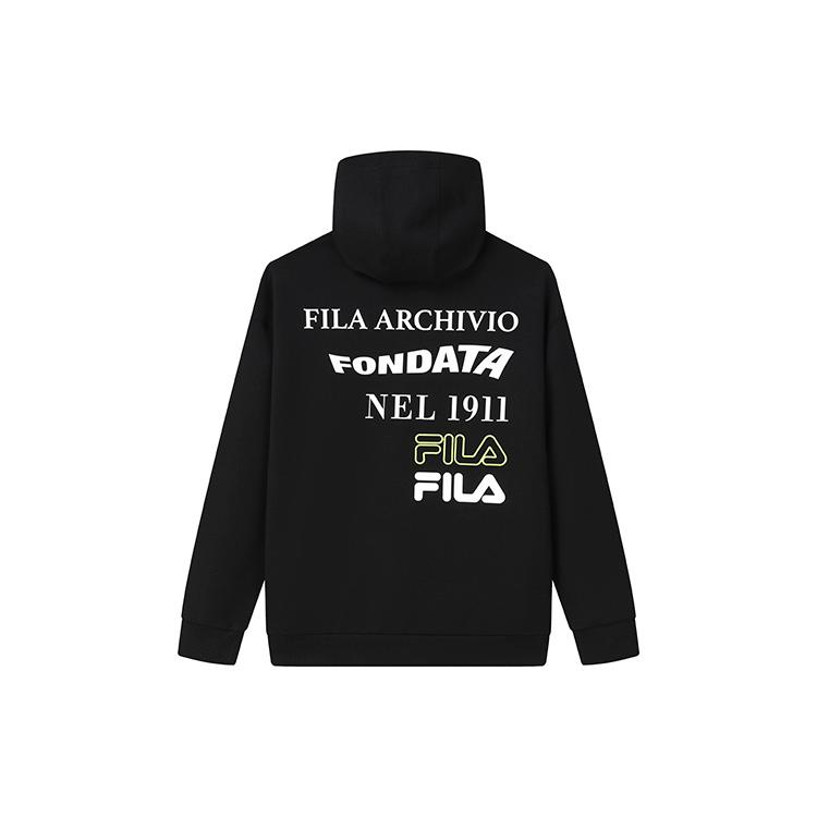 New FILA Sweatshirts Men's Jet Black F11M219211F-BK