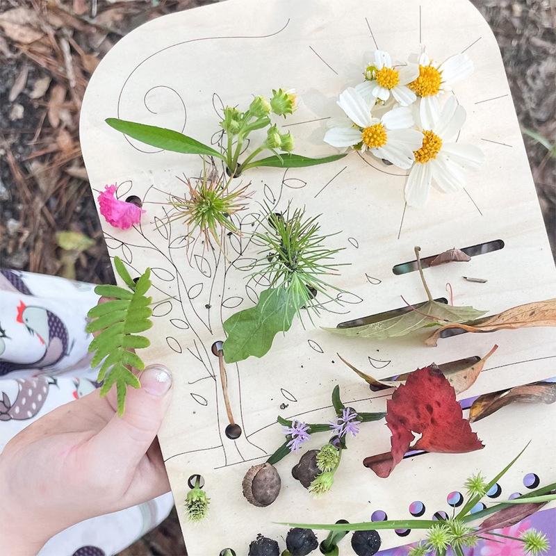 Diy Wooden Flower Arrangement Board Flower Stand Flower Leaf Collector Board Diy Plant Arrangement Display Home Decoration