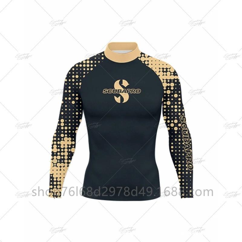 UV Protection Rash Guard Snorkeling Diving Surfing Long Sleeve High Neck Quick Dry Swimwear Top
