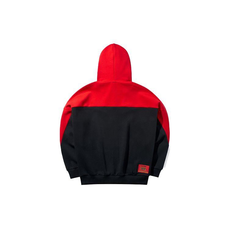Li Ning Sports Fashion Series Color Block Zip Up Hoodie Men Верхняя одежда Standard-Black AWDQ099-1