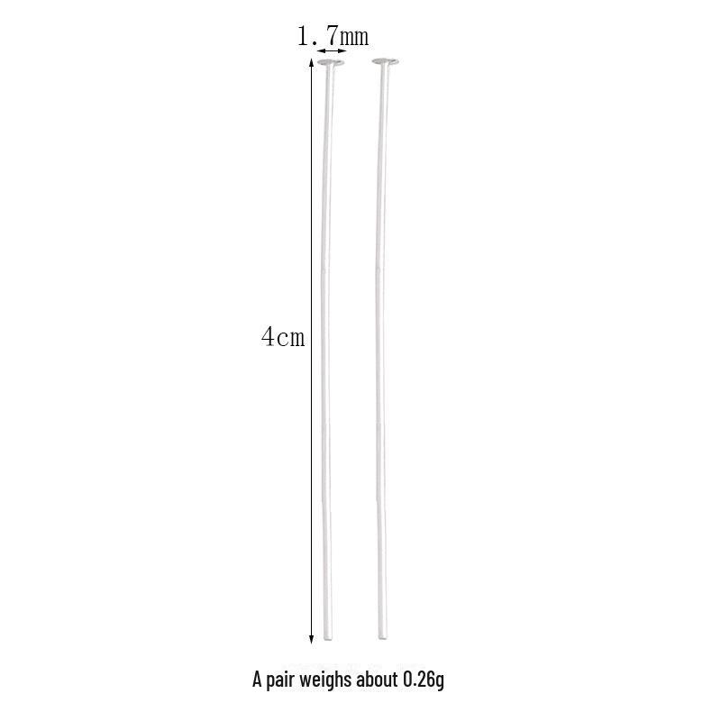 Sterling Silver S925 T-Head Pin for DIY Bracelets and Beaded Jewelry
