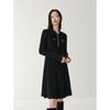 JOEONE AnnaCo Elegant Bead-Embellished A-Line Knit Dress