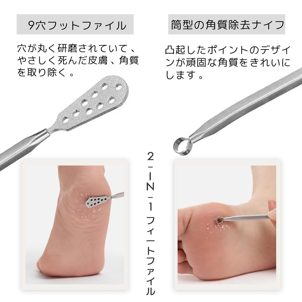 DEVENTORZ Пилка для мозолей Пятка Стопа Стопа Нержавеющая для и Удаления Омертвевшей Кожи (2-Pack) - Удалитель, Пилка, Пилка, Двусторонняя пилка, Сталь, Мозоли,