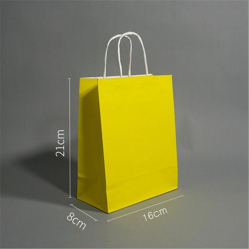 Переплетенная бумага Крафт сумки подарка ресиклабле небольших ручек сумок партии добычи свадьбы