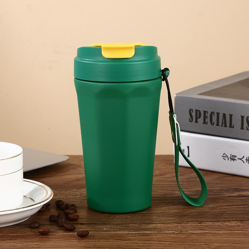 Удобная портативная чашка-термос, милый подарок для мероприятий, стакан для воды, кружка с подъемной веревкой, кофейная чашка из нержавеющей стали
